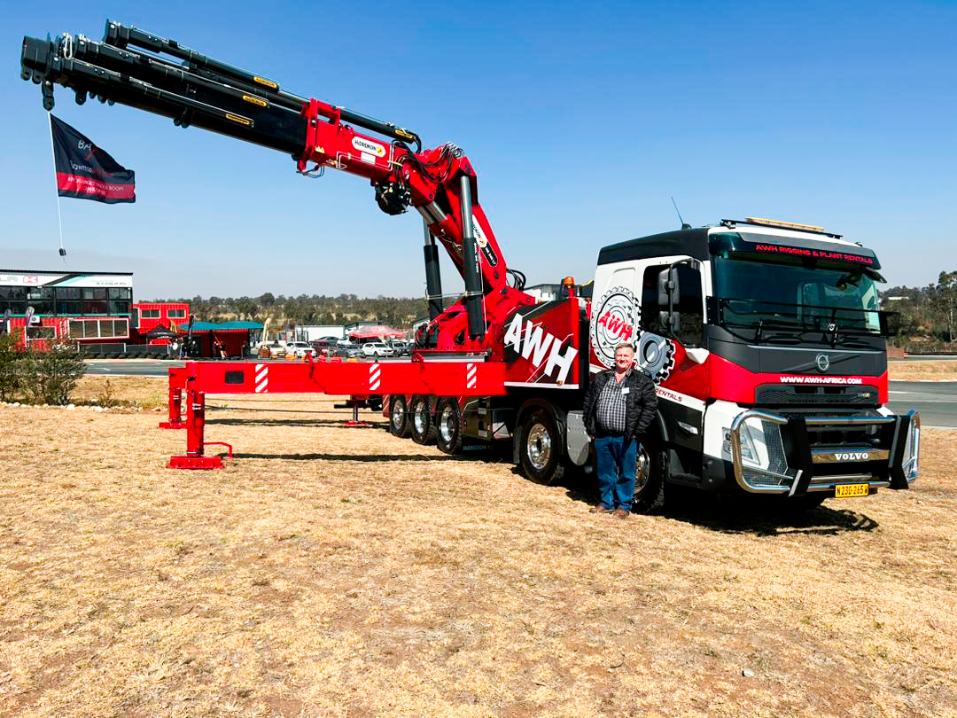 The biggest knuckle boom crane in Africa was launched  by Auto Sueco Namibia