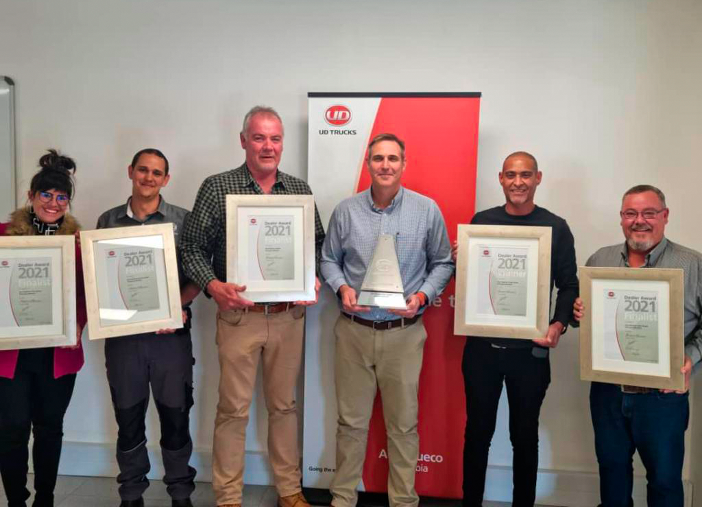 Auto Sueco Namibia arwarded as Best Medium Sales Dealer of UD Trucks in 2021