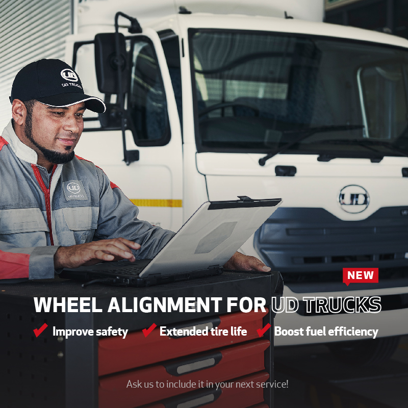 Wheel alignment for UD Trucks